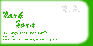 mark hora business card